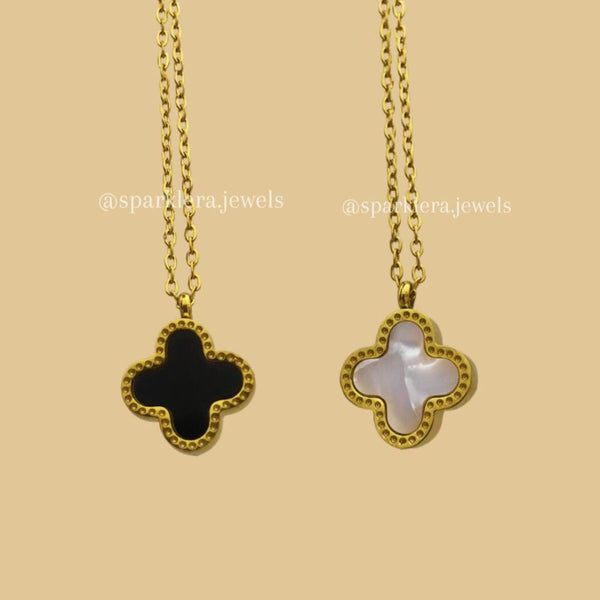 Reversible 2 in 1 Clover Necklace